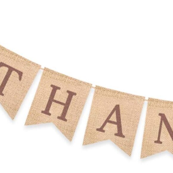 Thanksgiving Burlap Garland Bunting - Thankful Banner for Home Party Decoration - Picture 3 of 5